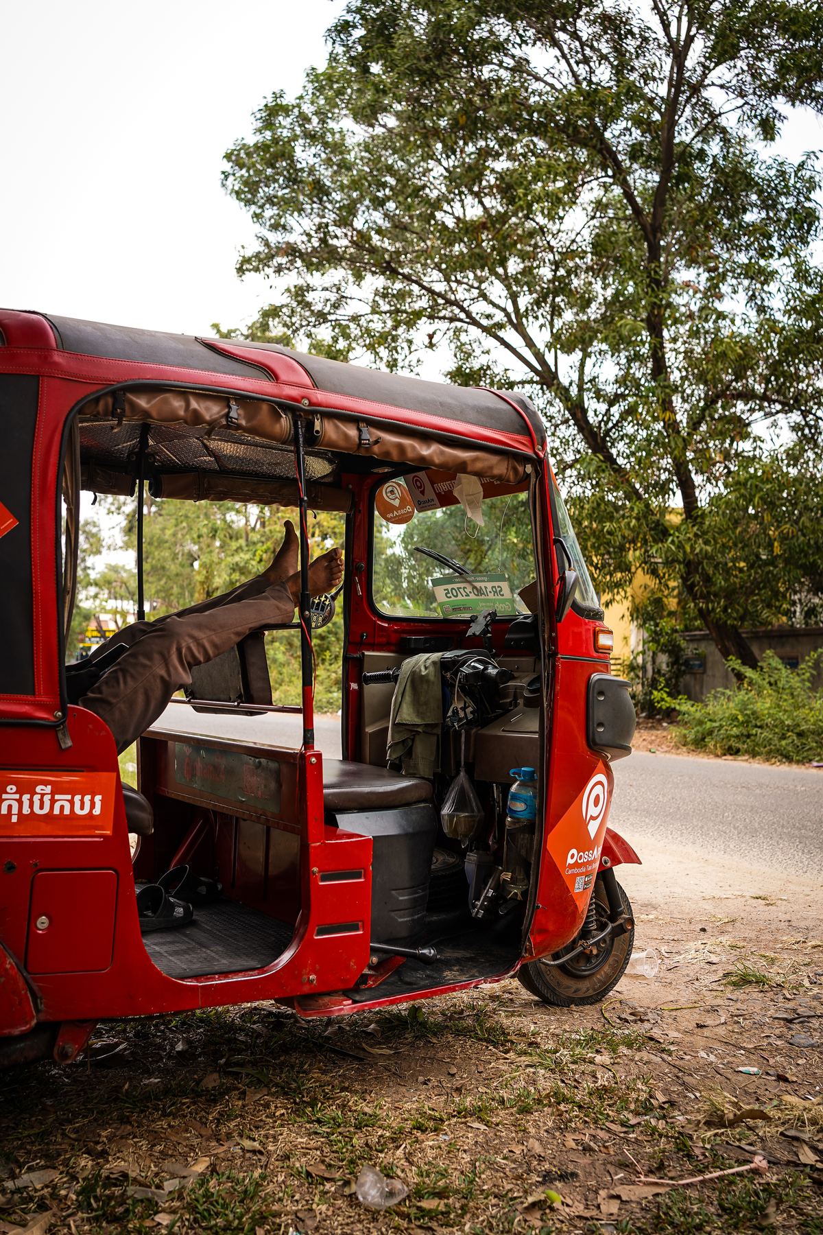 Tuk-tuk in Cambodia photographed by Cole Sjoholm