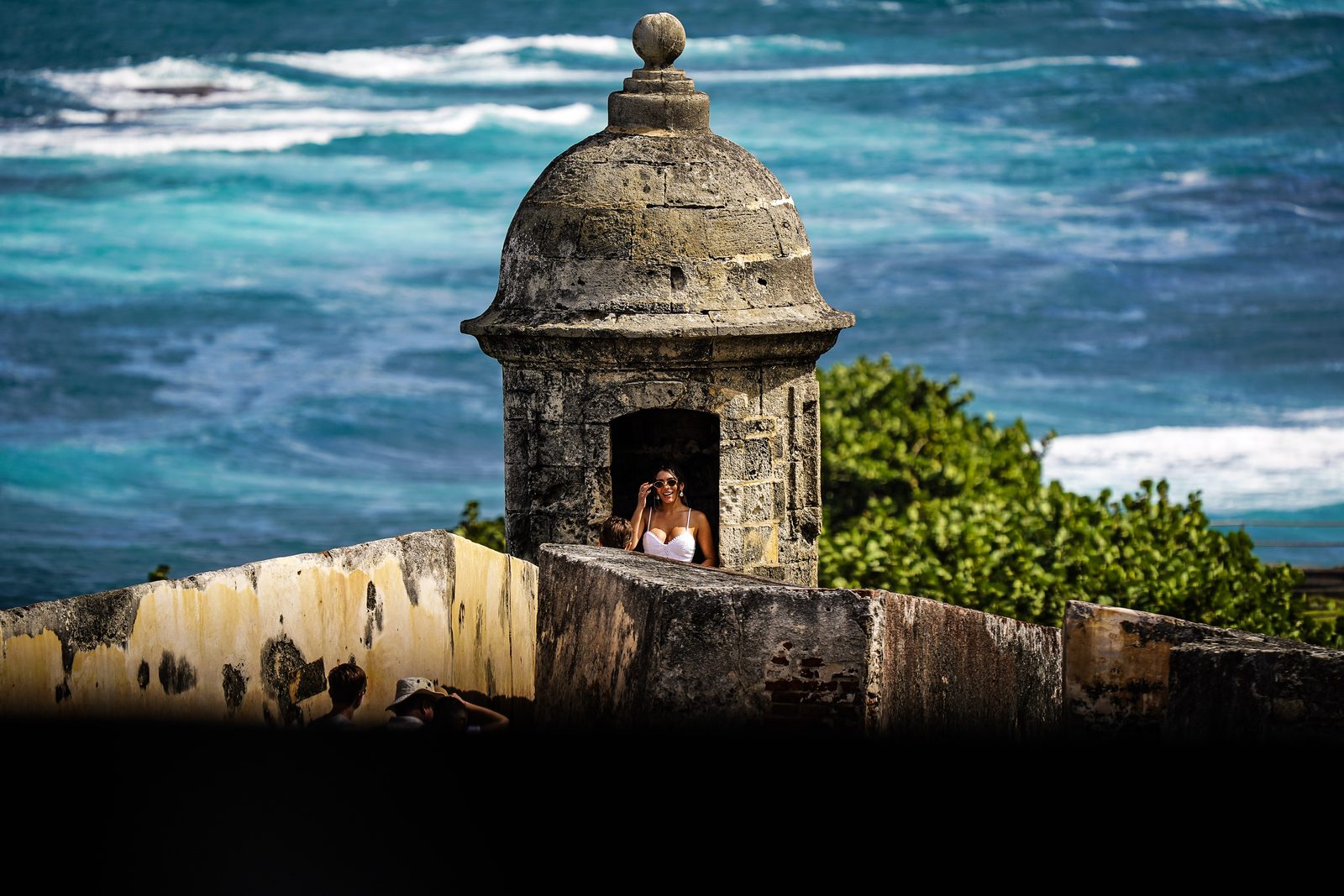 Sentry box overlooking the Atlantic, Old San Juan, Puerto Rico, photographed by Cole Sjoholm